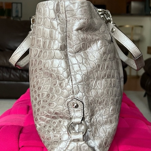 Coach Metallic Croc-Embossed Tote - Picture 7 of 16
